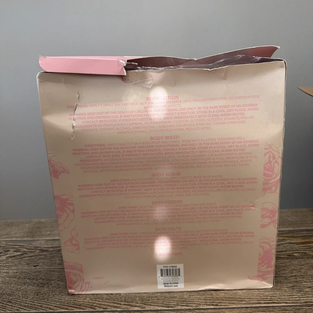 Aromatherapy Relax Rose Collection‎ Spa Body Bath/Shower (11 Piece Set) READ**